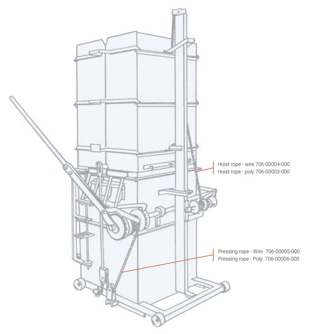 Woolpress Hoist Rope - Poly